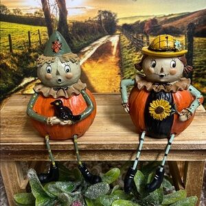 Joanna Parker (2) Scarecrow Sitters Halloween Deco